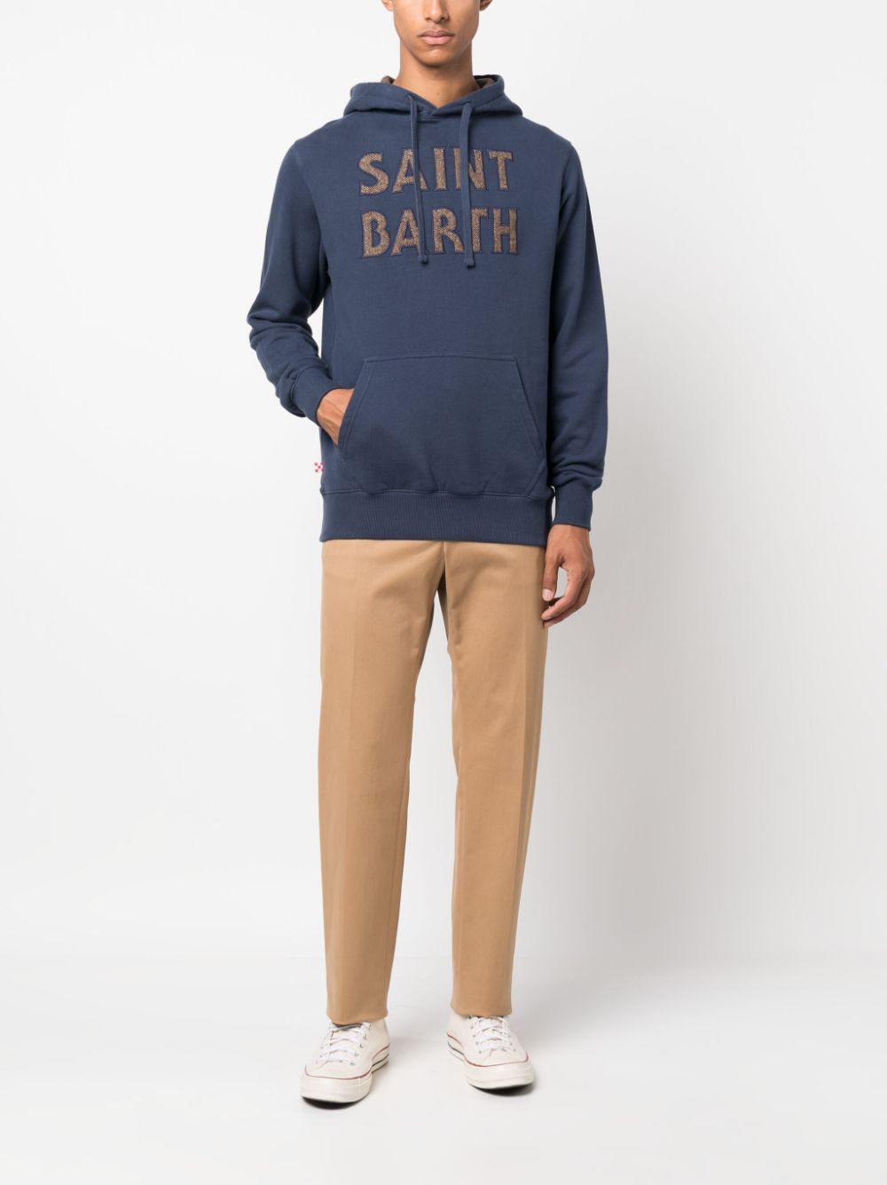 Shop Mc2 Saint Barth Tribeca Hooded Fleece Sweatshirt