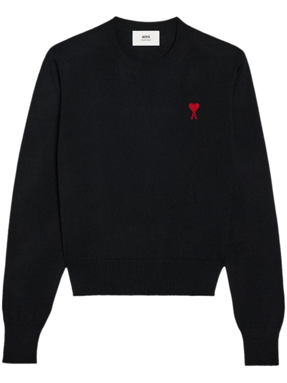 Ami Alexandre Mattiussi Red Adc Sweater In Black