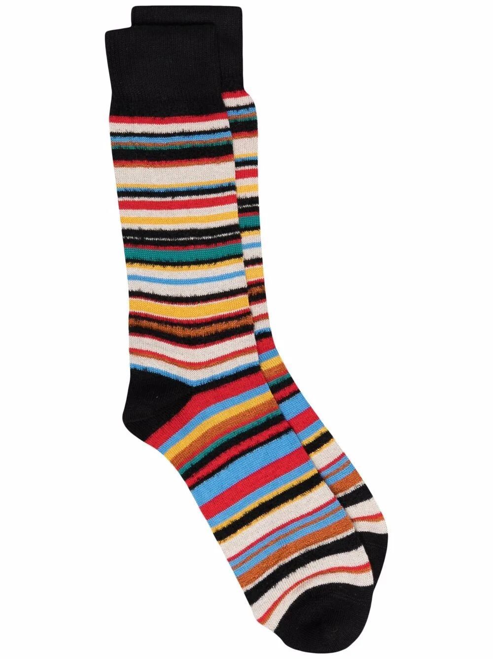 Shop Paul Smith Men Sock Twxture Stripe In Multicolour