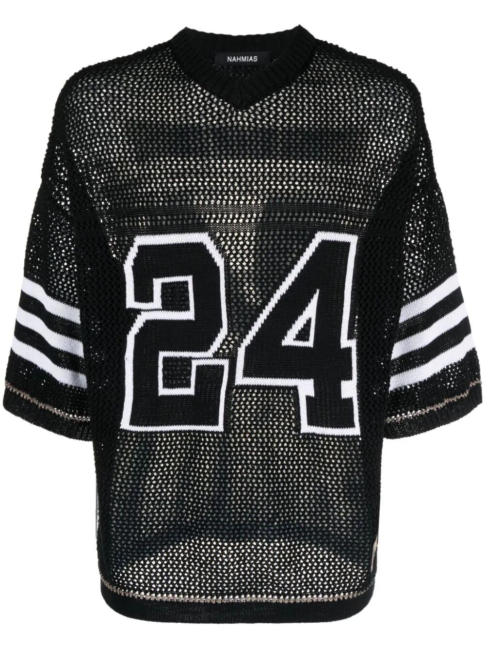 Shop Nahmias Knit 24 Football Shirt In Black