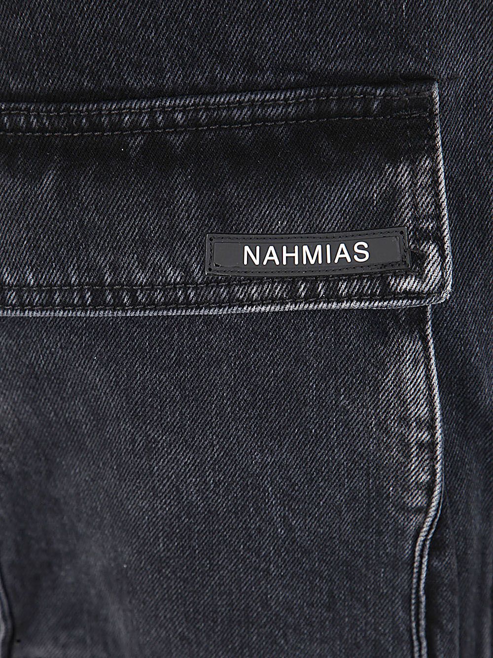 Shop Nahmias Denim Logo Cargos In Grey