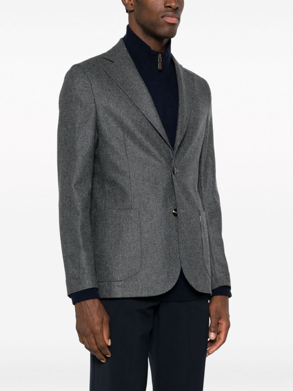 Shop Barba Napoli Easy Deconstruected Jacket In Grey