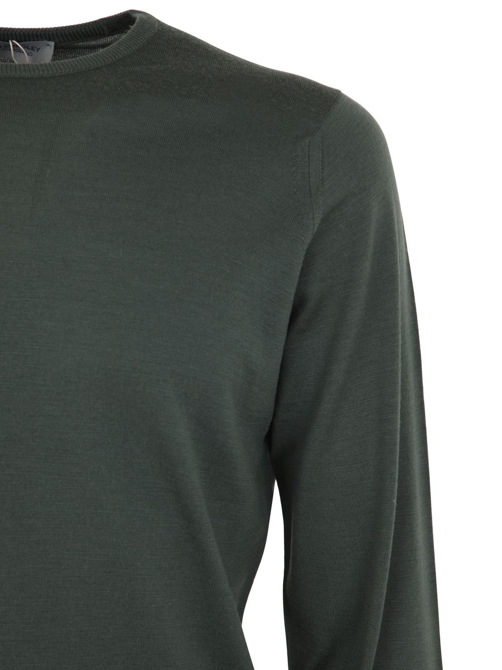 Shop John Smedley Marcus Long Sleeves Crew Neck Pullover In Green