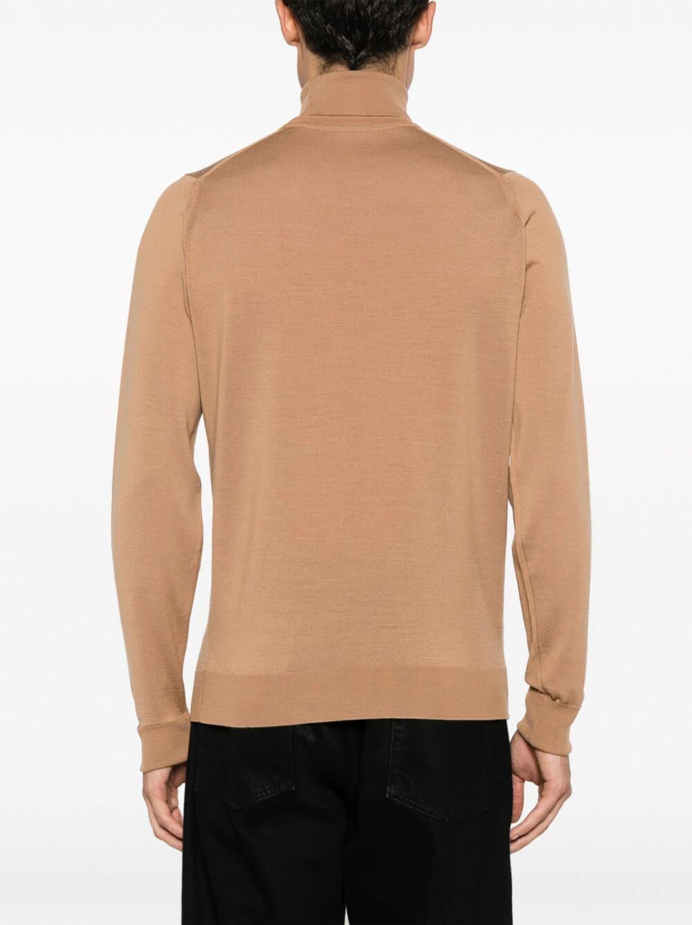 Shop John Smedley Richards Long Sleeves Crew Neck Pullover In Brown