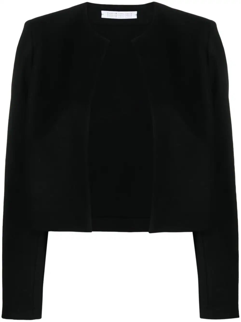 Harris Wharf London Women Collarless Jacket With S. P. Superfine Merino In Black