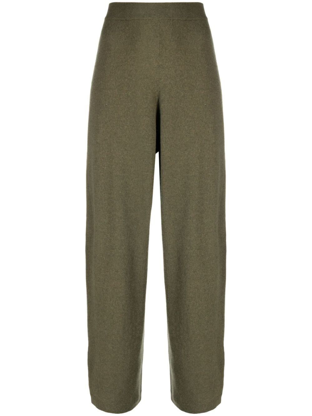 Shop Lemaire Soft Curved Pants In Green