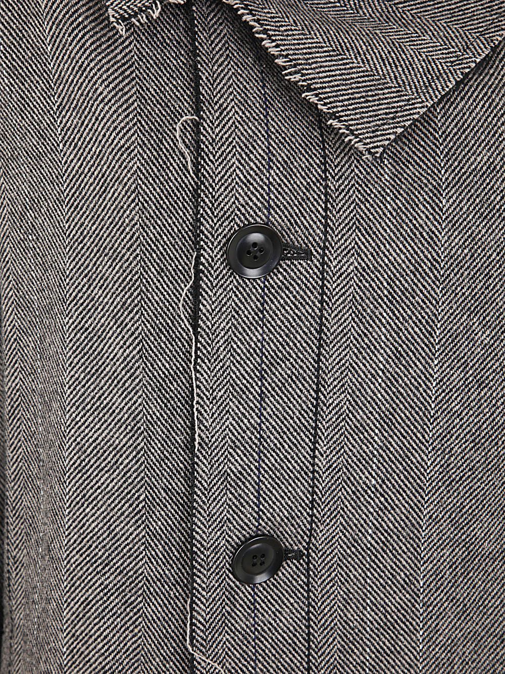 Shop Y's Left Front Plush Coat In Grey