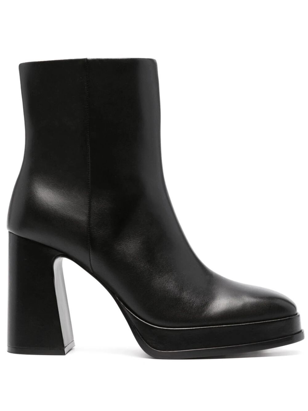Ash Alyx High Heels Ankle Boots In Black Leather