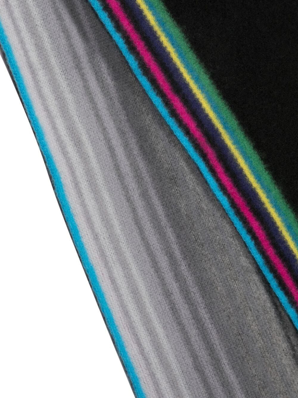 Shop Ps By Paul Smith Men Scarf Reversible Stripes In Black