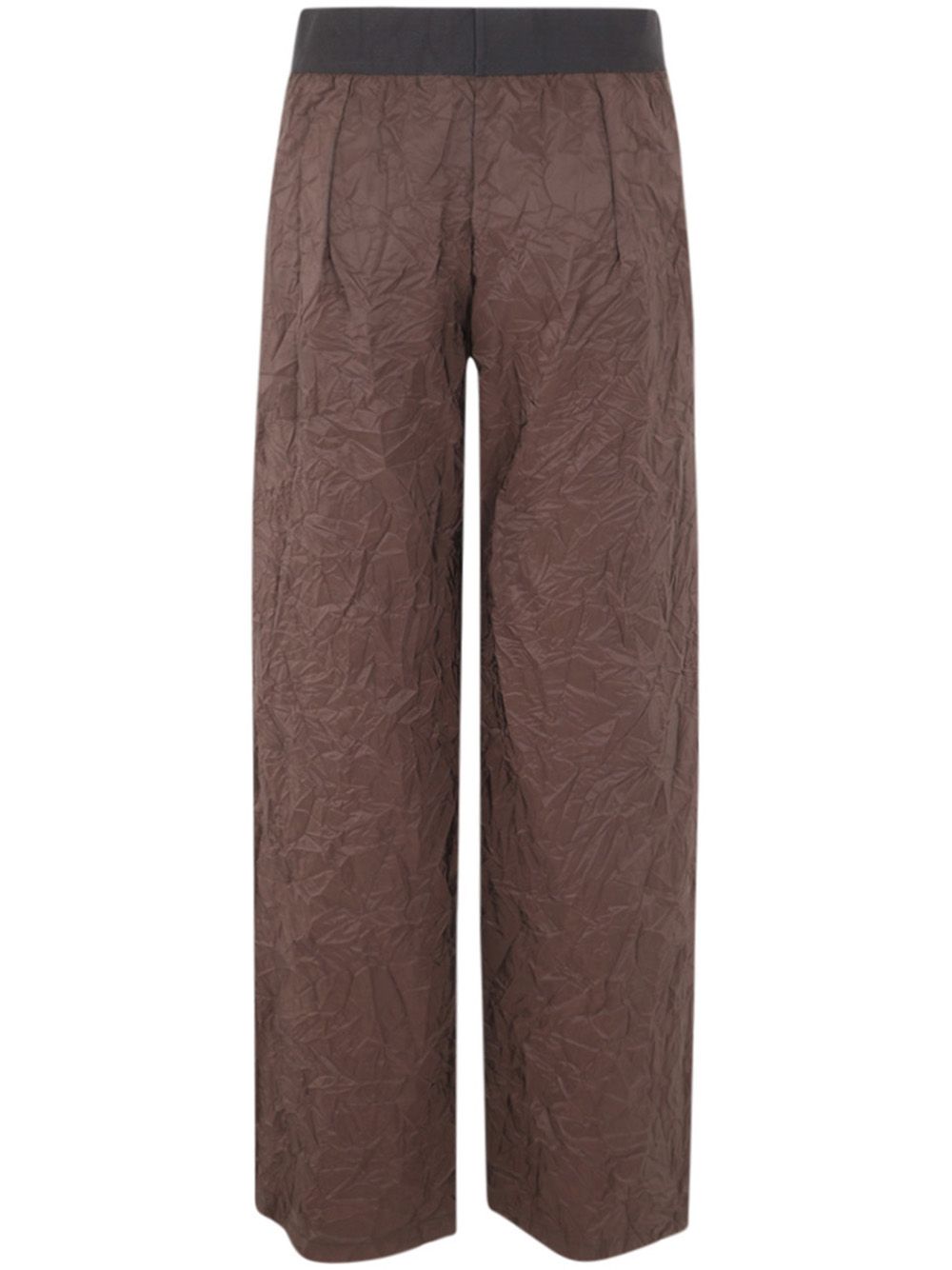 Shop Maria Calderara Long Trousers In Brown