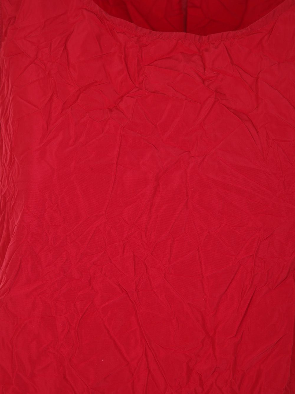 Shop Maria Calderara Marionetta Crinkled Opaque Taffeta Long Dress In Red