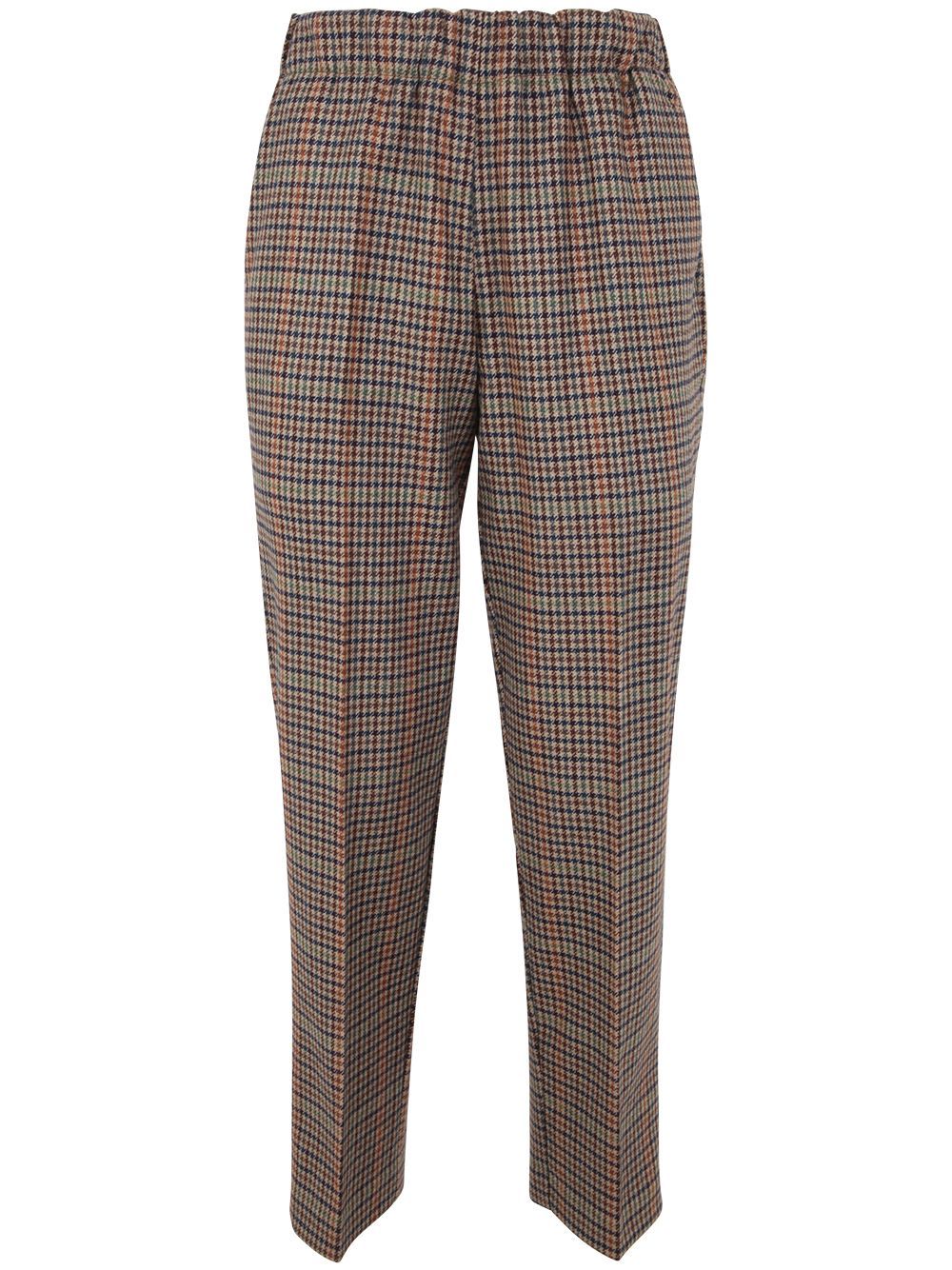 Kiltie George Flannel Bistretch Elastic Trousers In Multicolour