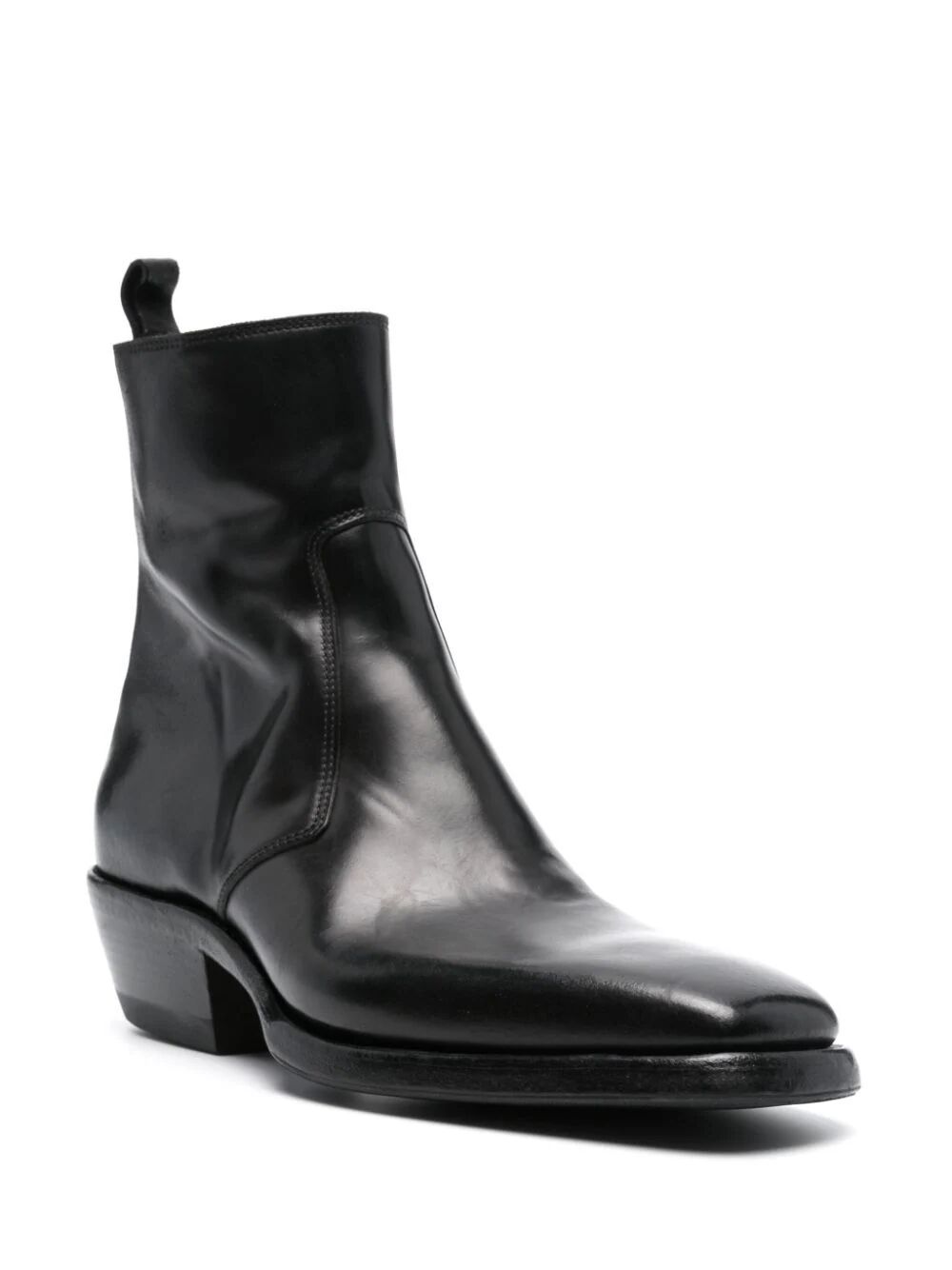 Shop Premiata Soldatino Side Zip Texan Boots In Black