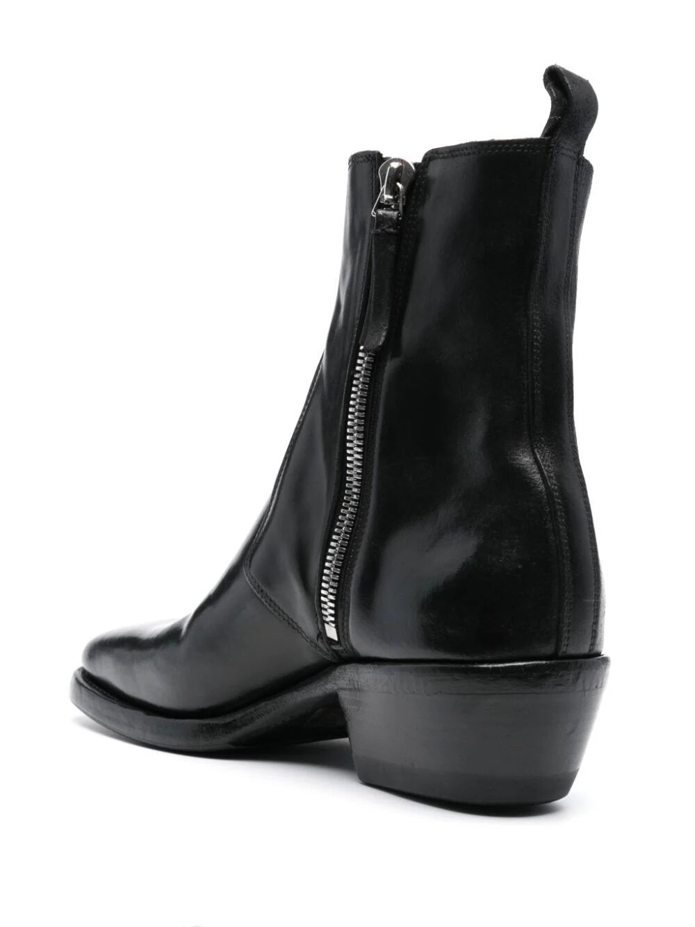 Shop Premiata Soldatino Side Zip Texan Boots In Black