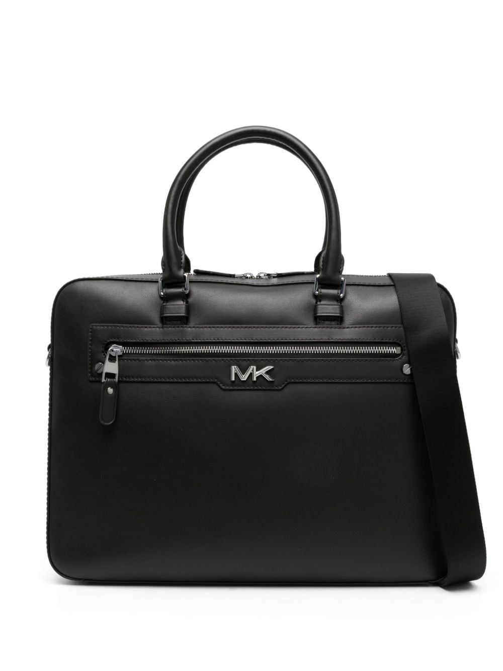Michael Kors Large Front Zip Briefcase In Black