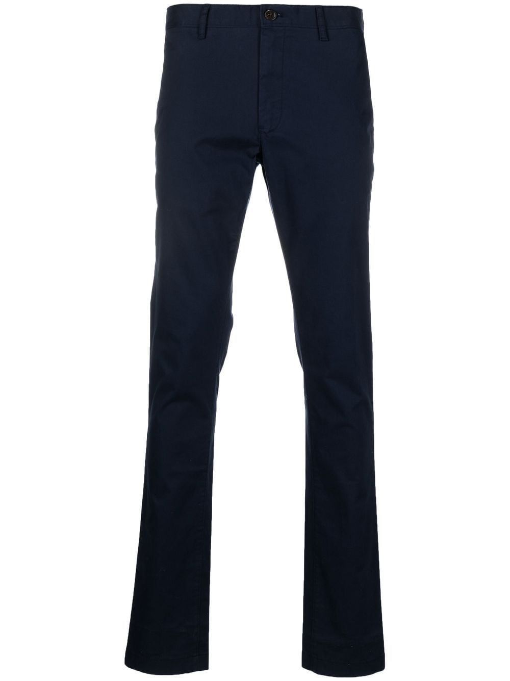 Shop Michael Kors Skinny Cotton Chino Trousers In Blue