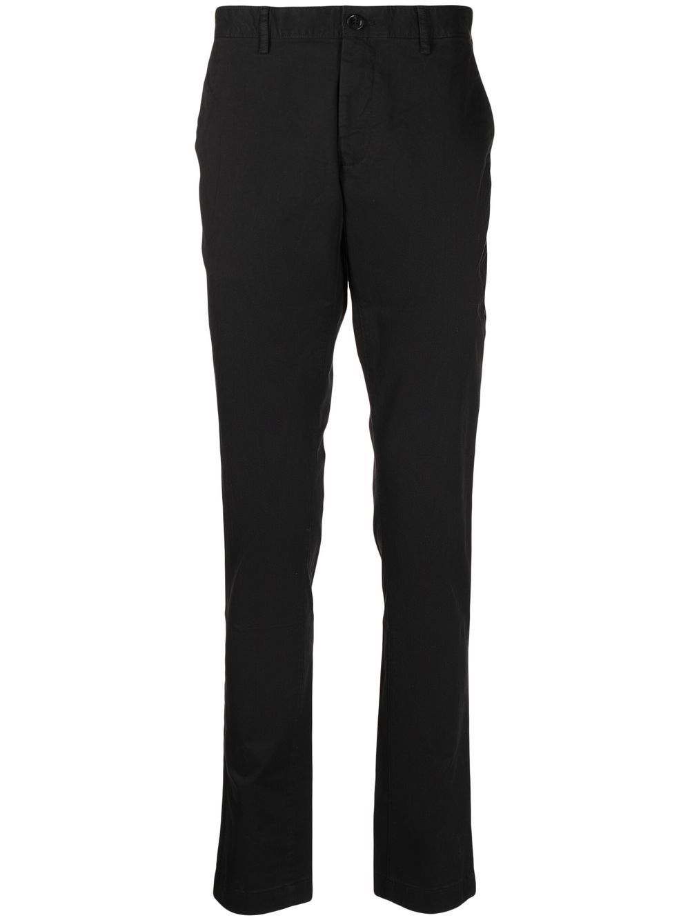 Shop Michael Kors Skinny Cotton Chino Trousers In Black