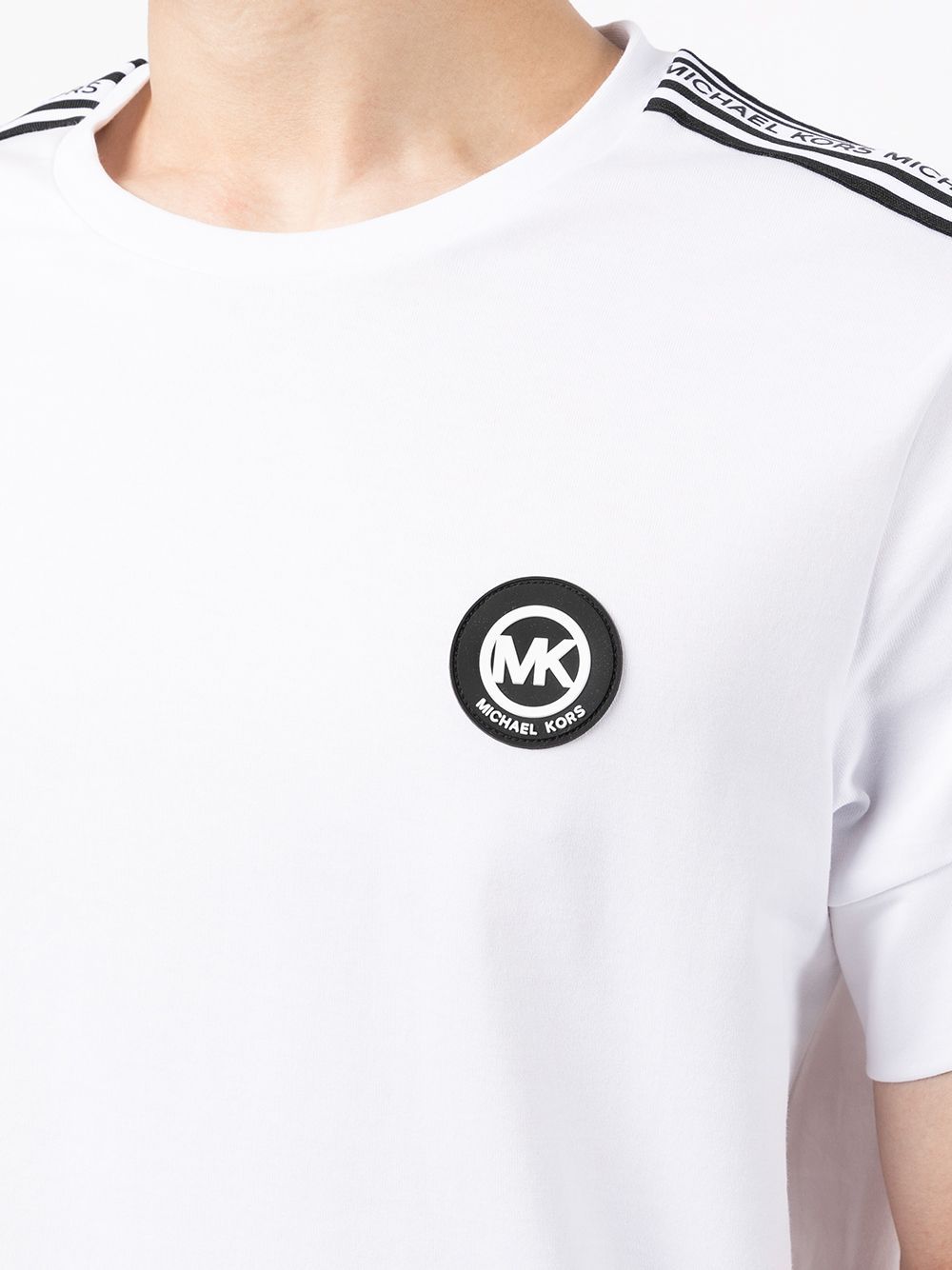 Shop Michael Kors New Evergreen Logo Tee In White