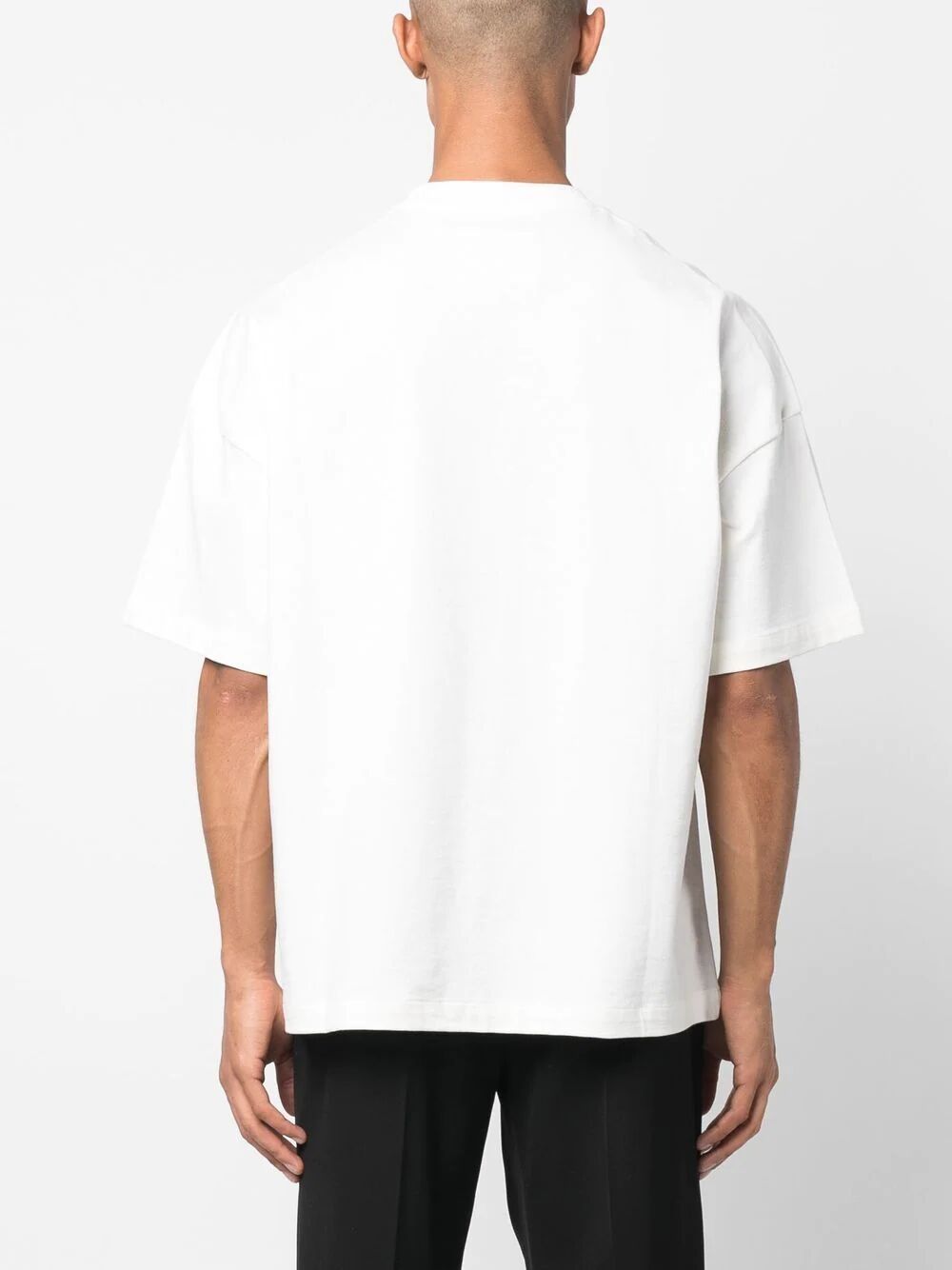 Shop Jil Sander Crew Neck Short Sleeves Logo T In White