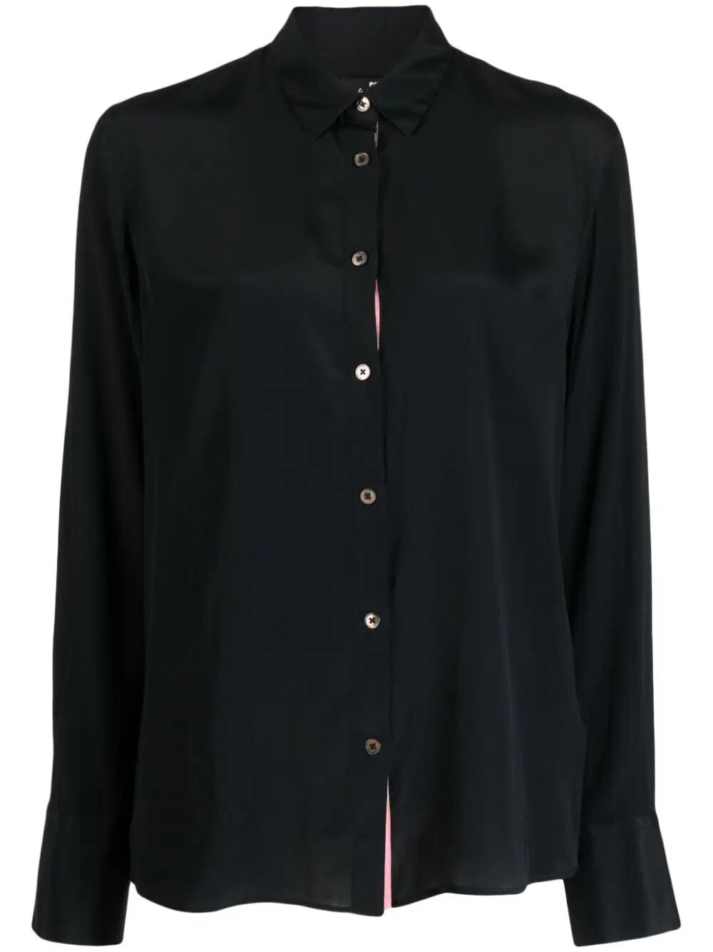 Ps By Paul Smith Spray Swirl Placket Shirt In Black