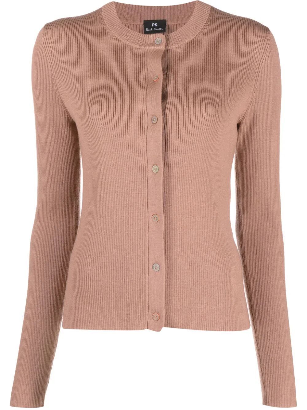 Ps By Paul Smith Knitted Buttoned Cardigan In Brown