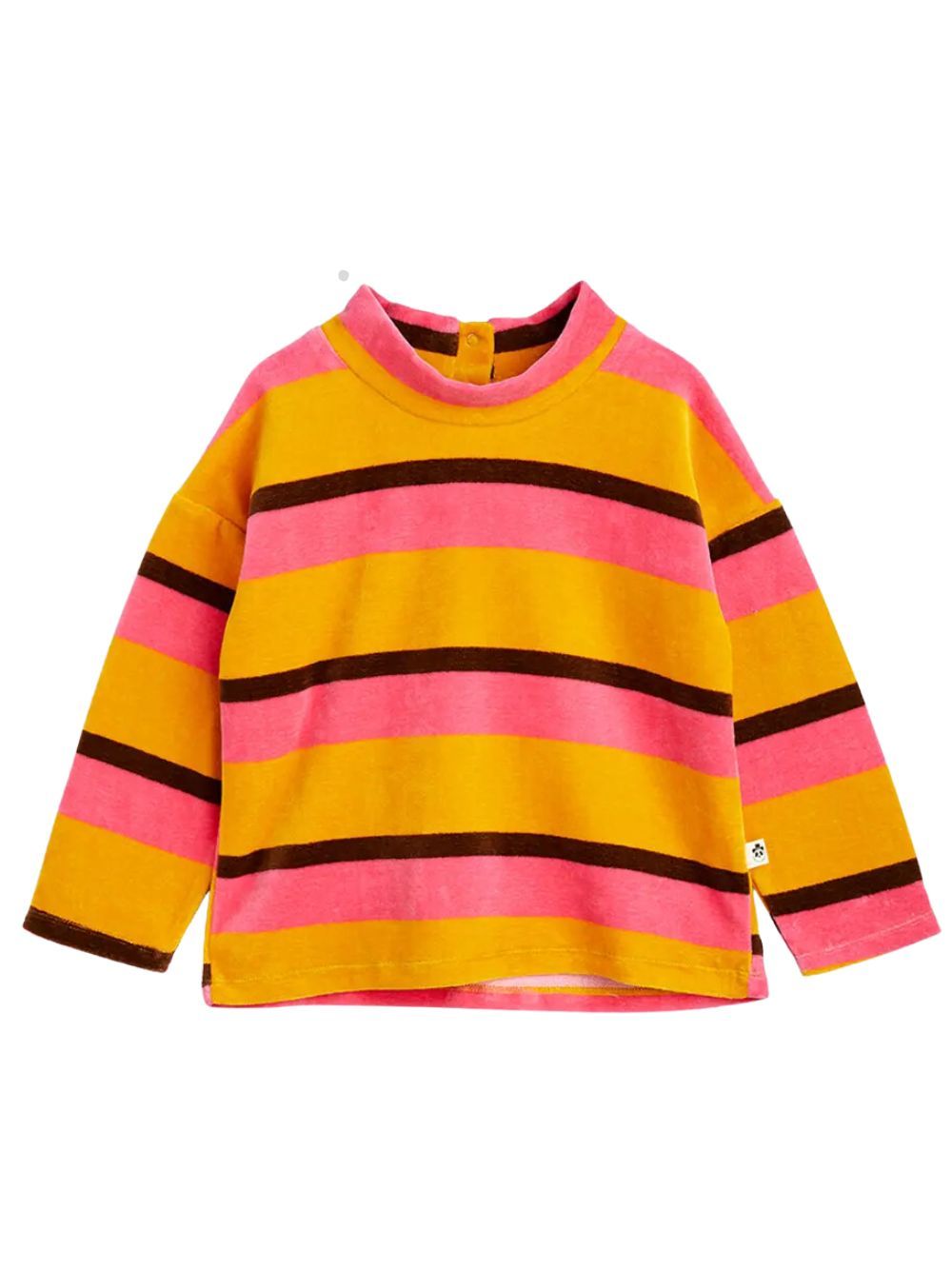 Minirodini Stripe Velour Sweater In Multicolour