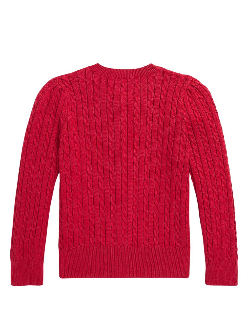 Shop Polo Ralph Lauren Minicablbear Sweater Cardigan In Red