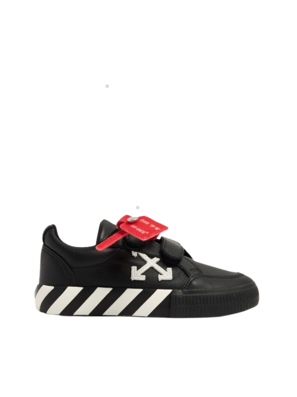 Shop Off-white Velcro Vulcanized Leather Sneakers In Black
