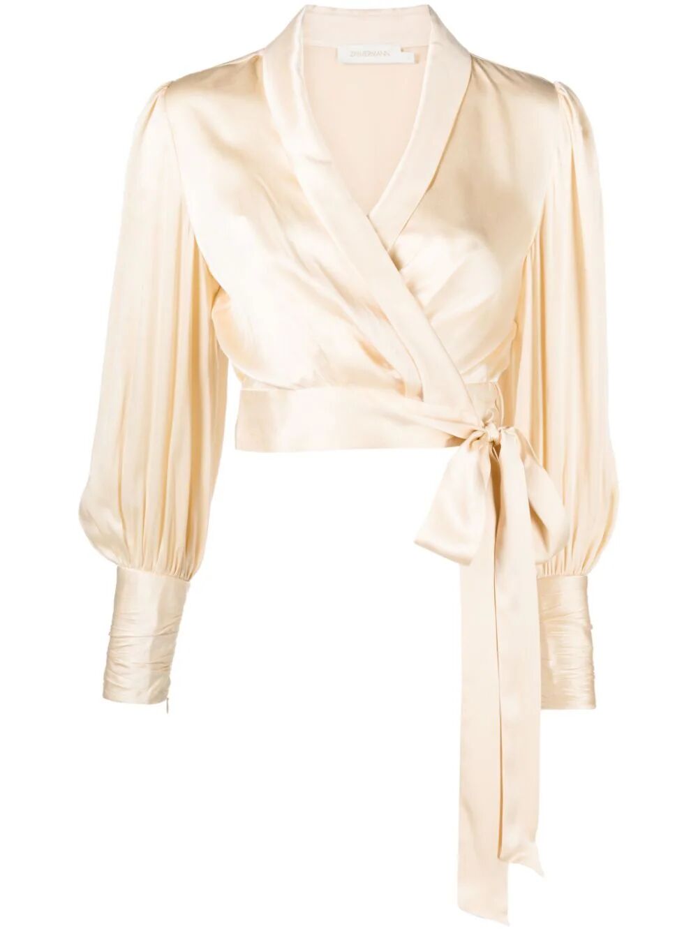 Shop Zimmermann Silk Wrap Top In White