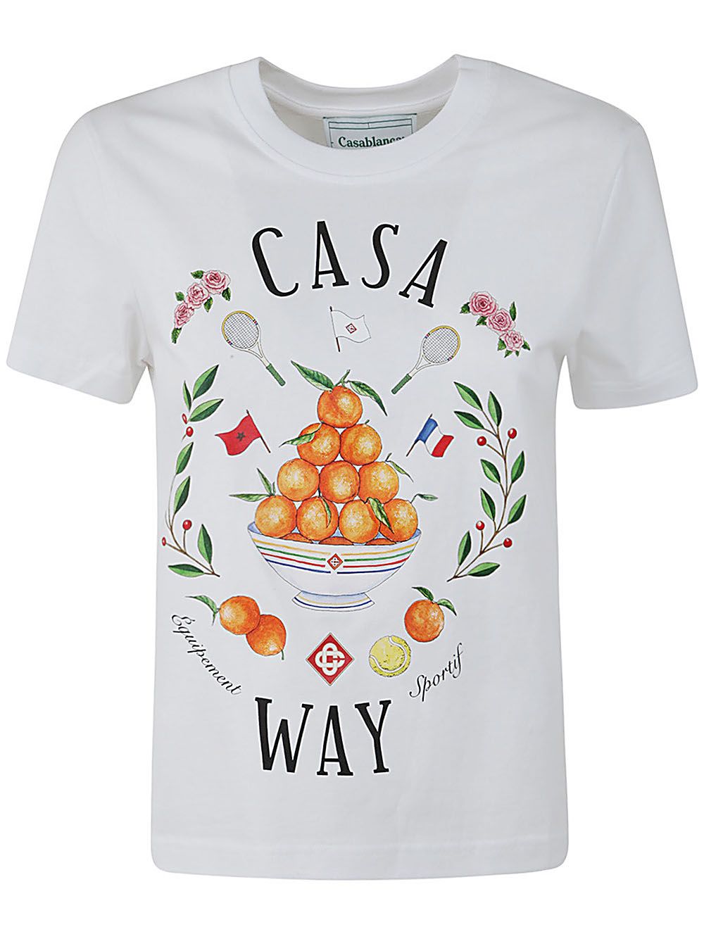 Shop Casablanca Casa Way Printed Fitted T In White