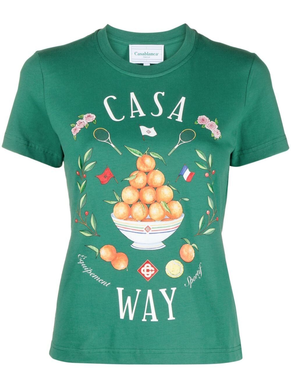 Shop Casablanca Casa Way Printed Fitted T In Black