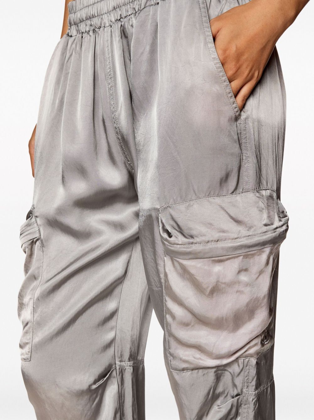 Shop Diesel Mirow Pants In Grey