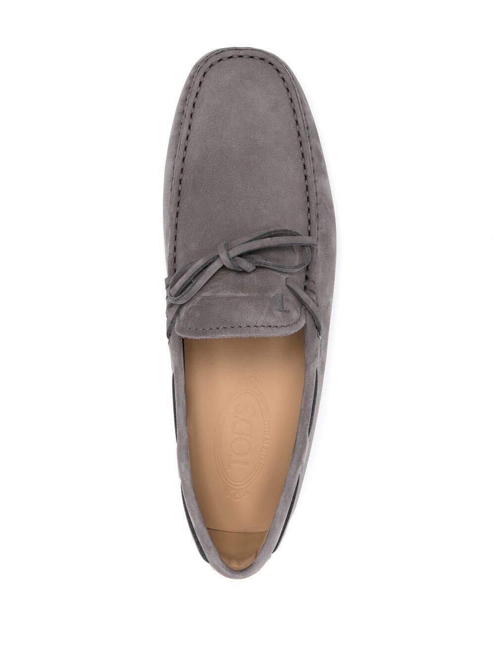 Shop Tod's Nabuk Morbidone Loafer In Grey