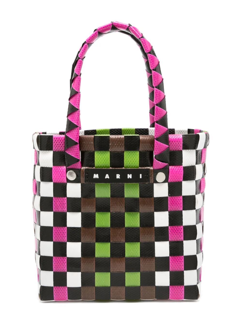 Marni Mw55f Micro Basket Bag In Pink