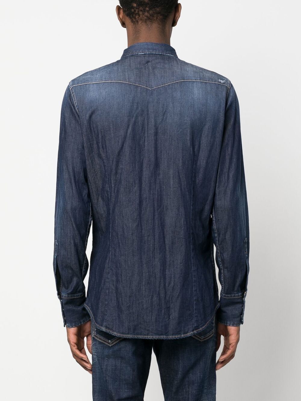Shop Dsquared2 Classic Western Shirt In Blue