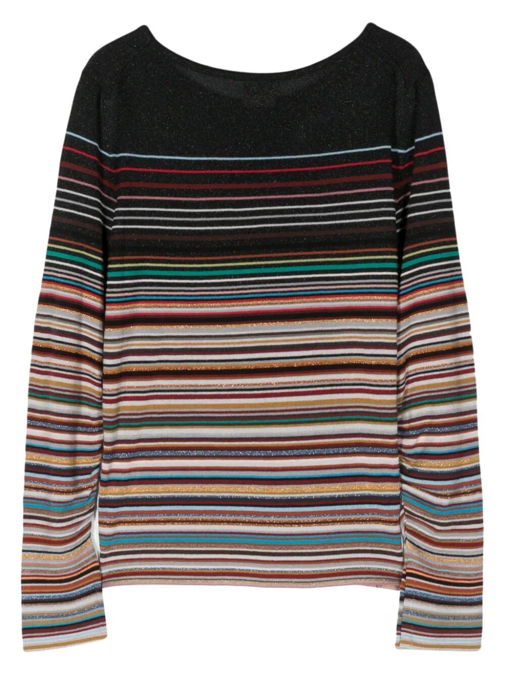 Shop Paul Smith Knitted Sweater Scoop In Multicolour