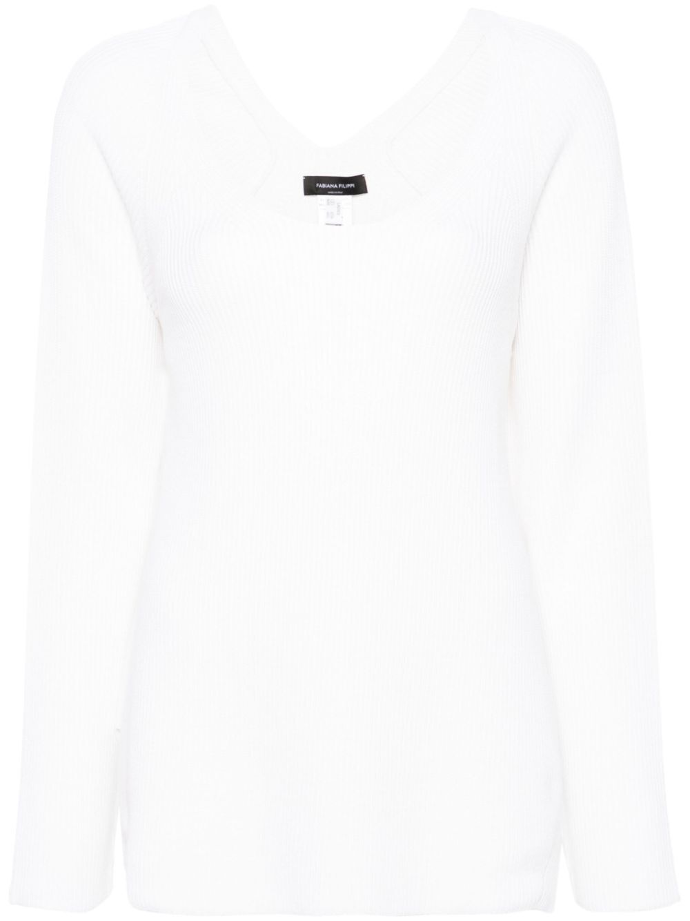 Fabiana Filippi V Neck Sweater In White