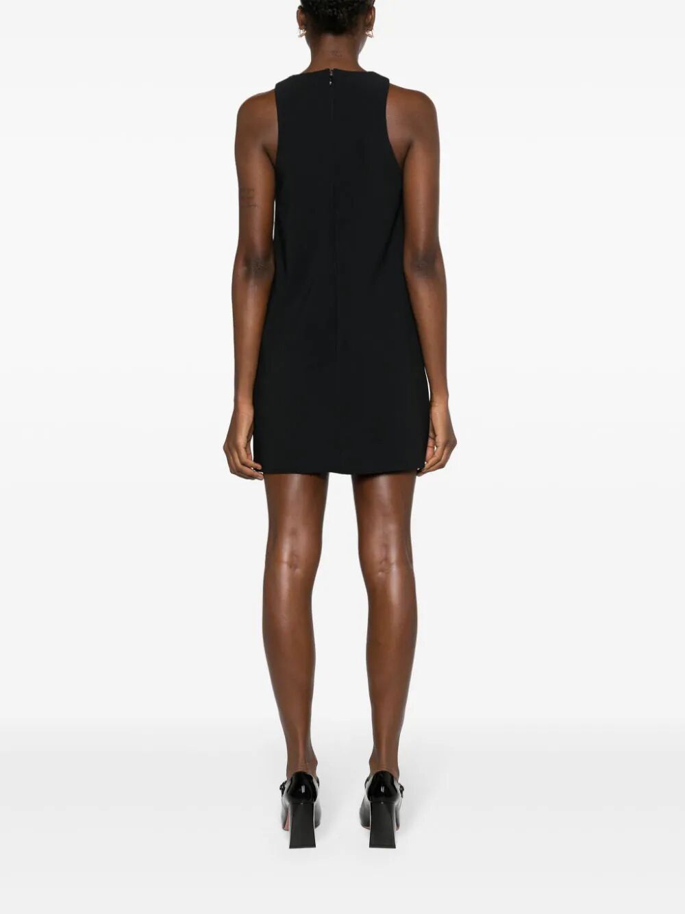 Shop Elisabetta Franchi Sleeveless Mini Dress In Black