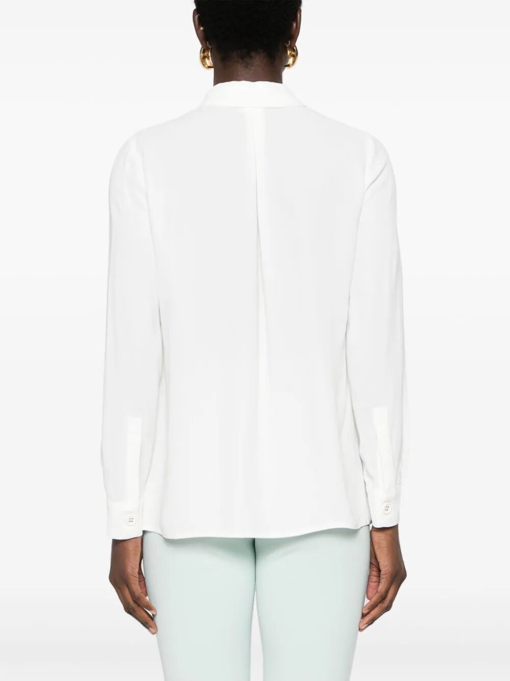 Shop Elisabetta Franchi Shirt With Chain In White