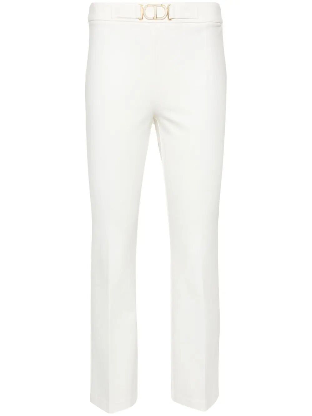 Twinset Flared Pants In White