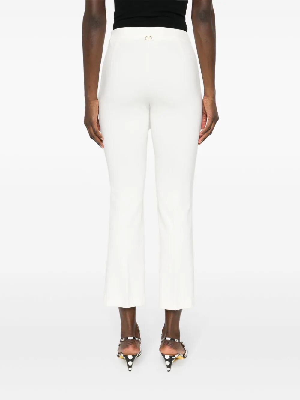 Shop Twinset Flared Pants In White