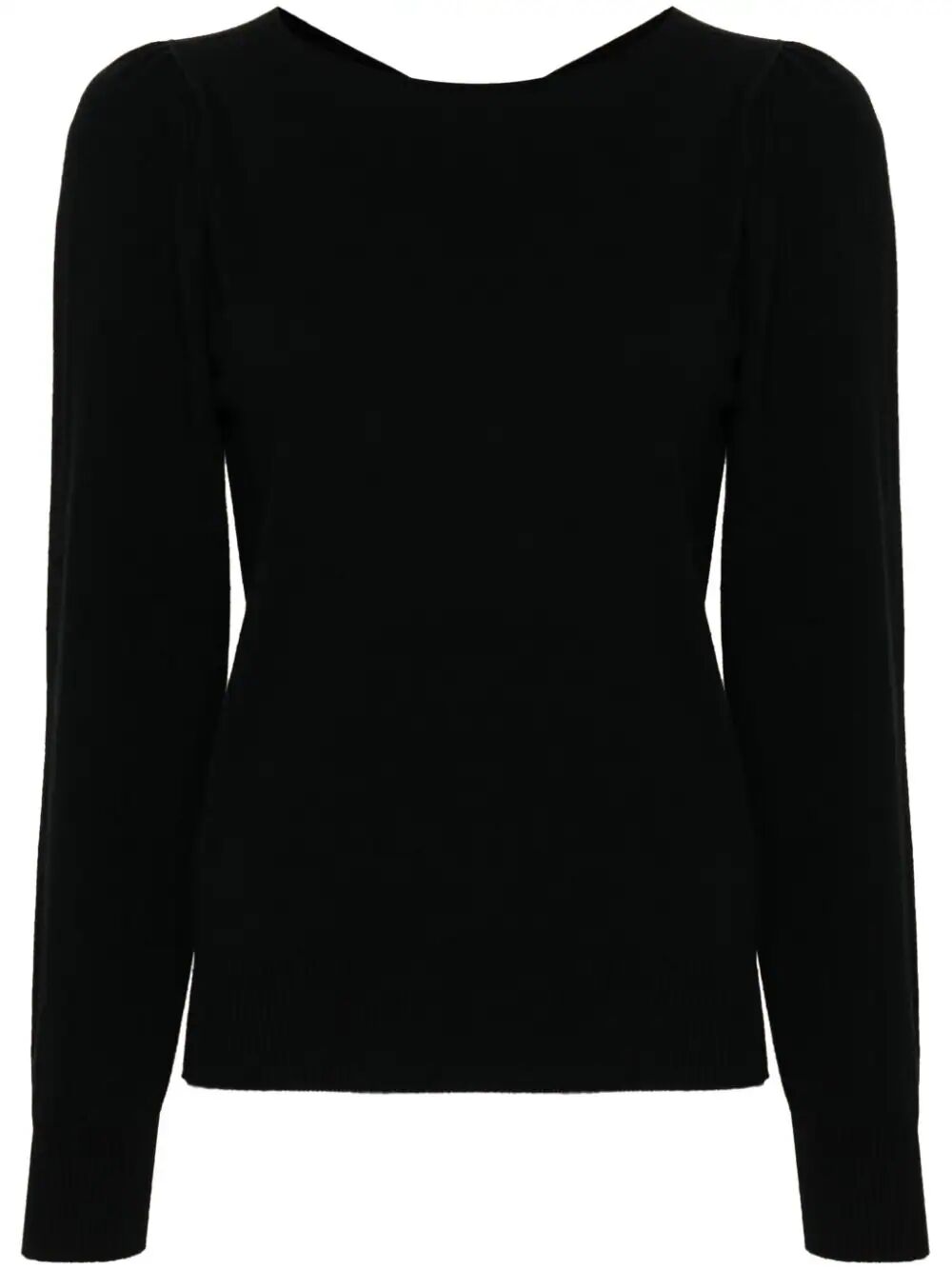 Twinset Long Sleeves Crew Neck Sweater In Black