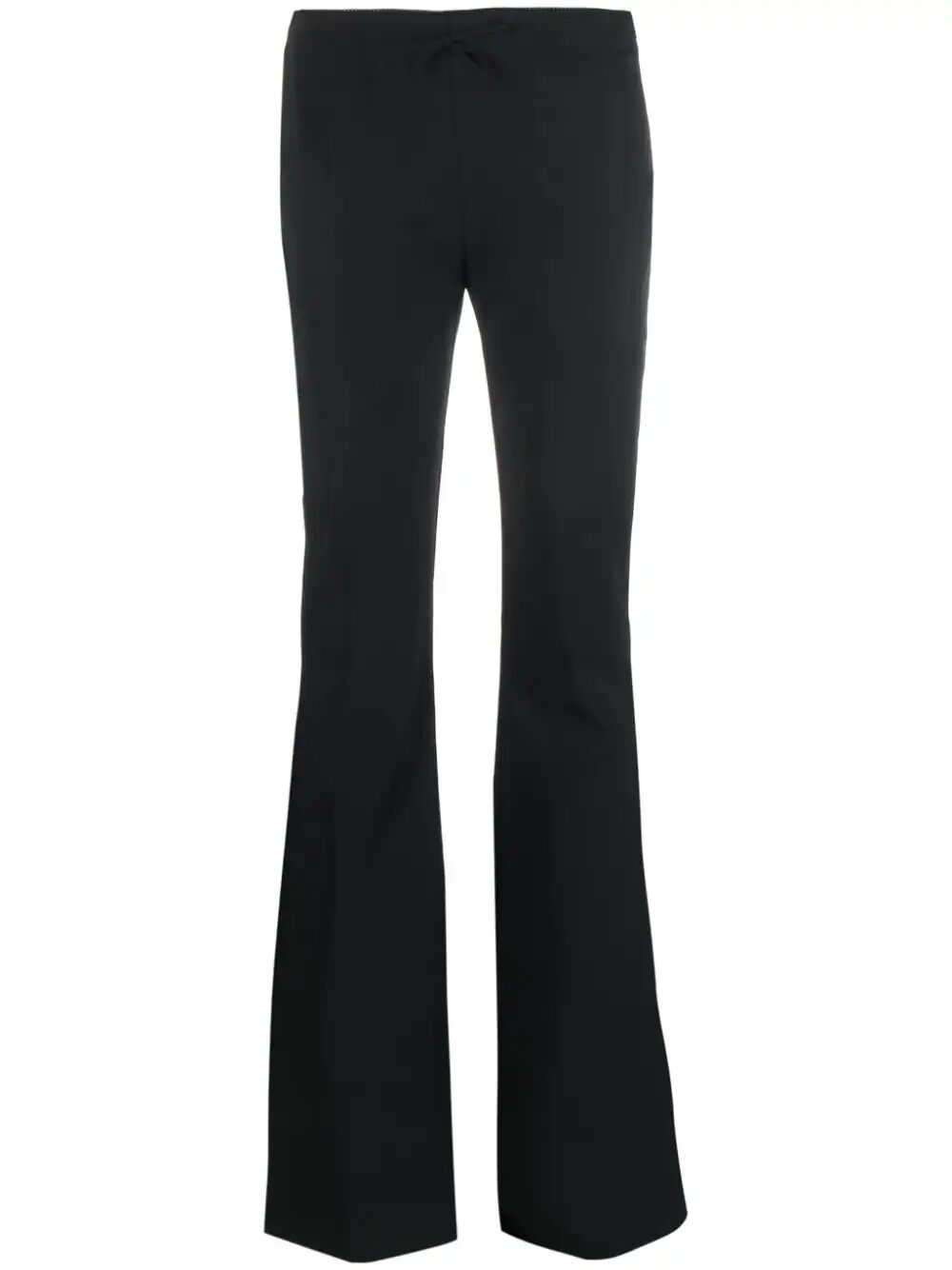 Blumarine Flared Bow-detail Trousers In Black