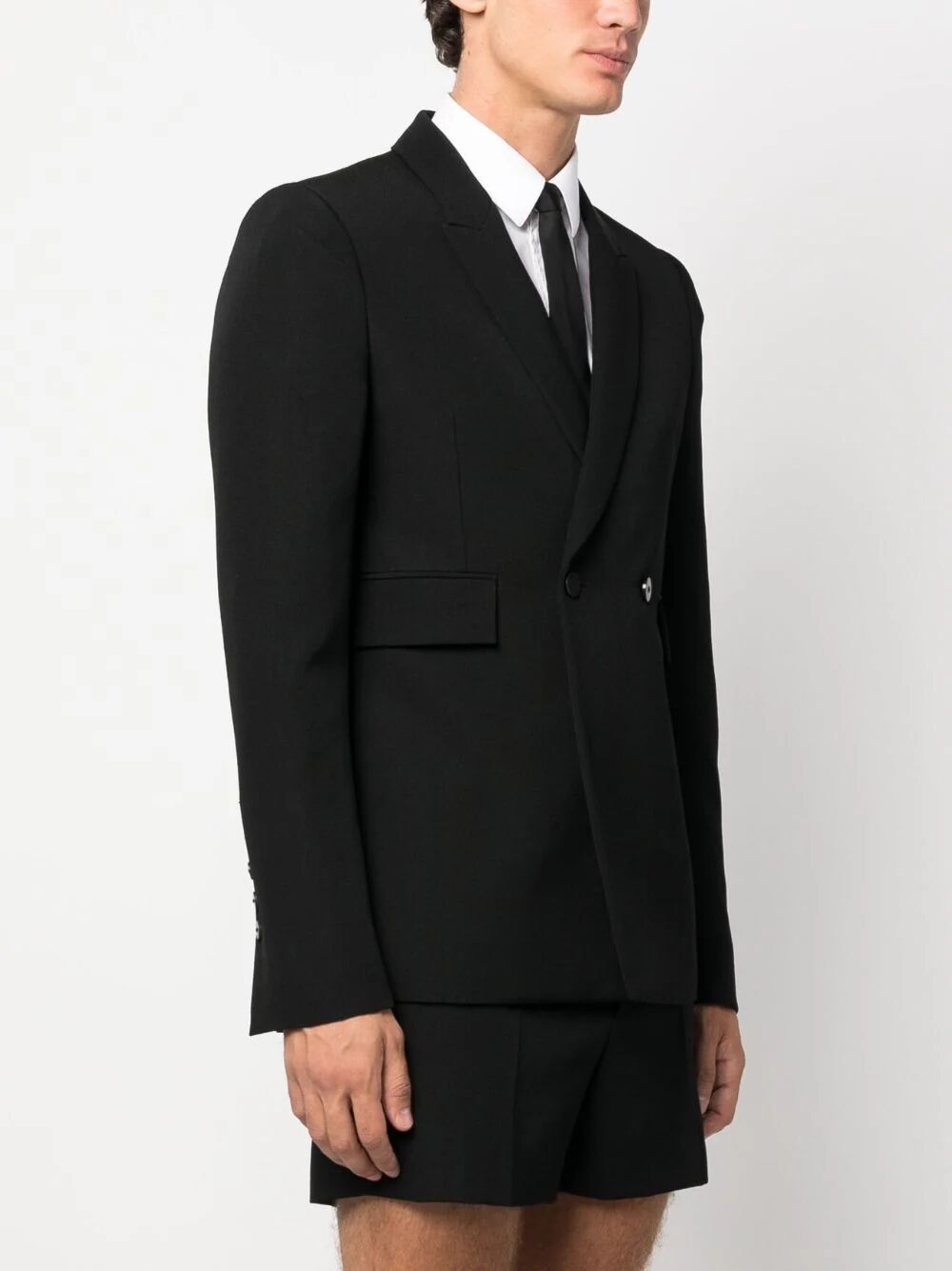 Shop Sapio Panama Long Jacket In Black
