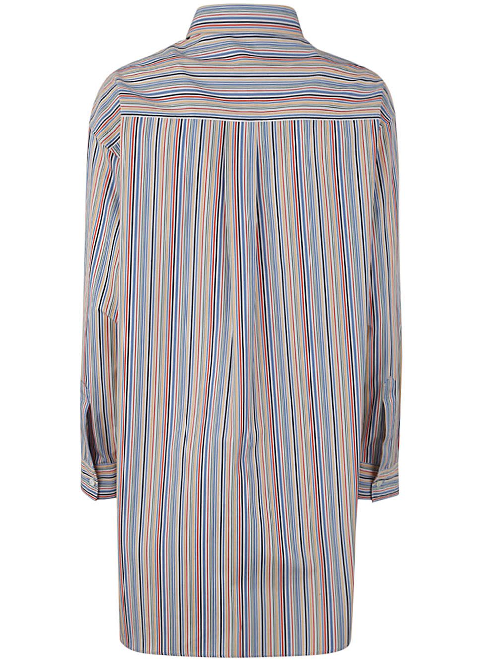 Shop Etro Boyfit Striped Shirt In Multicolour