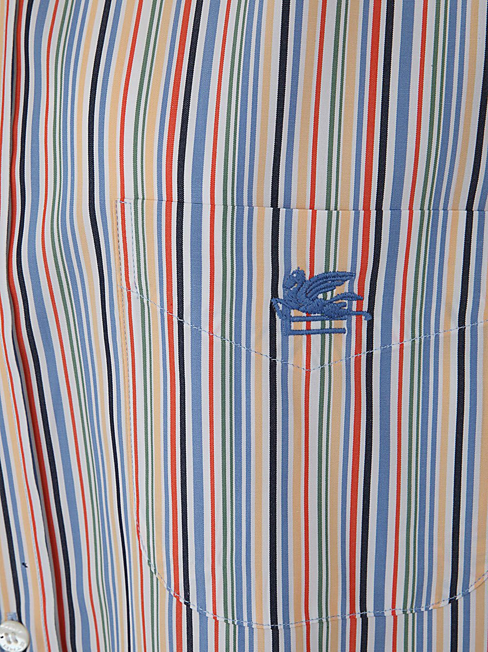 Shop Etro Boyfit Striped Shirt In Multicolour
