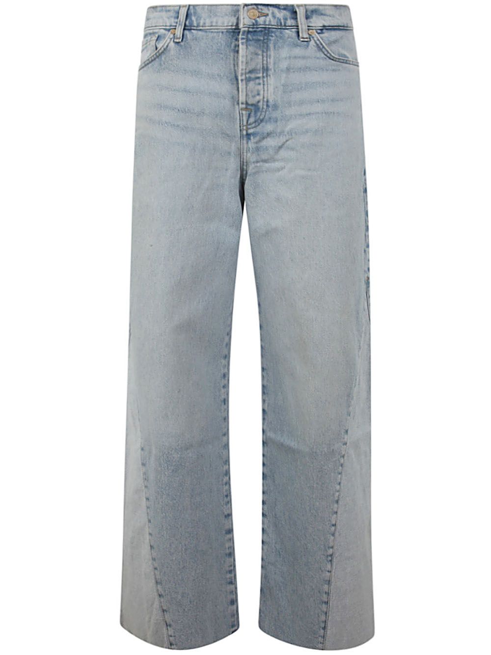 Seven For All Mankind Zoey Mid Summer With Panel Jeans In Blue