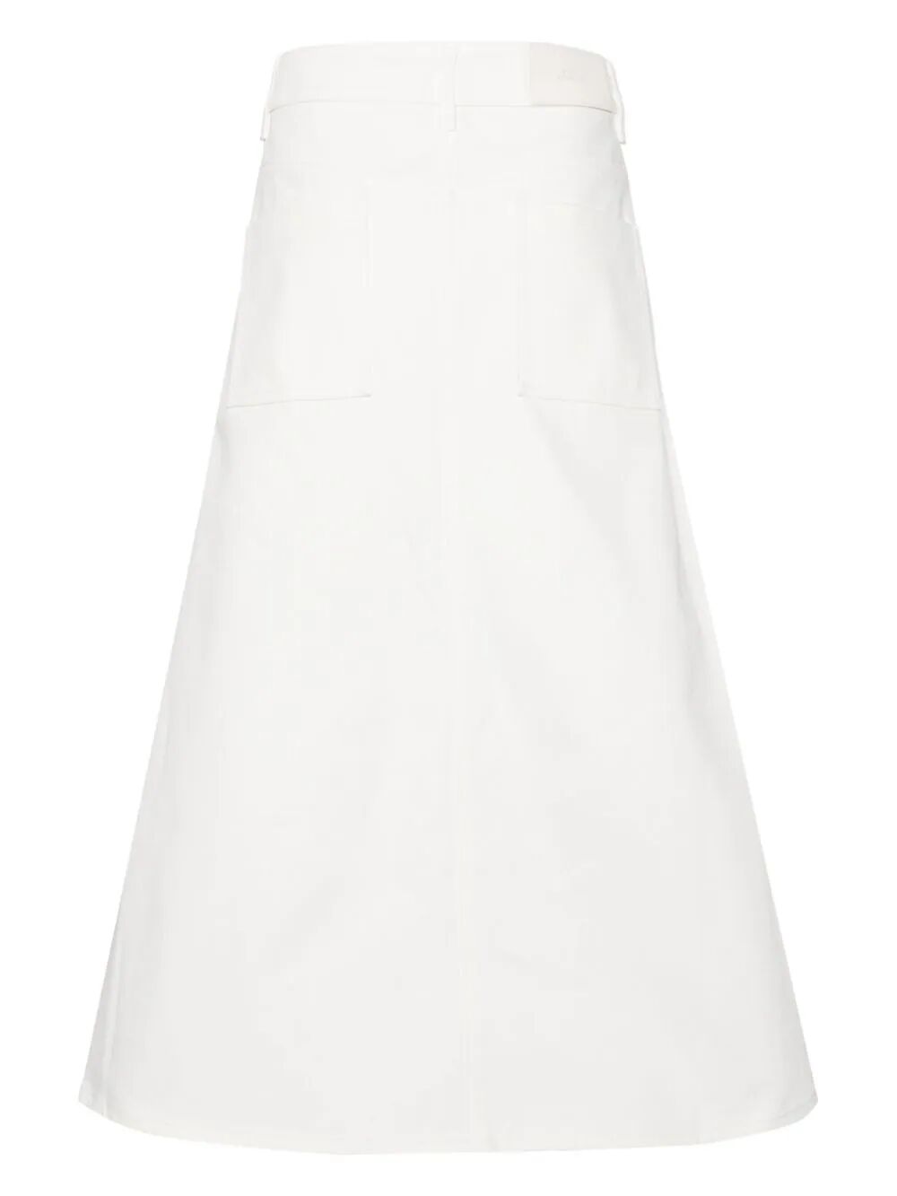 Shop Studio Nicholson A-line Denim Skirt In White