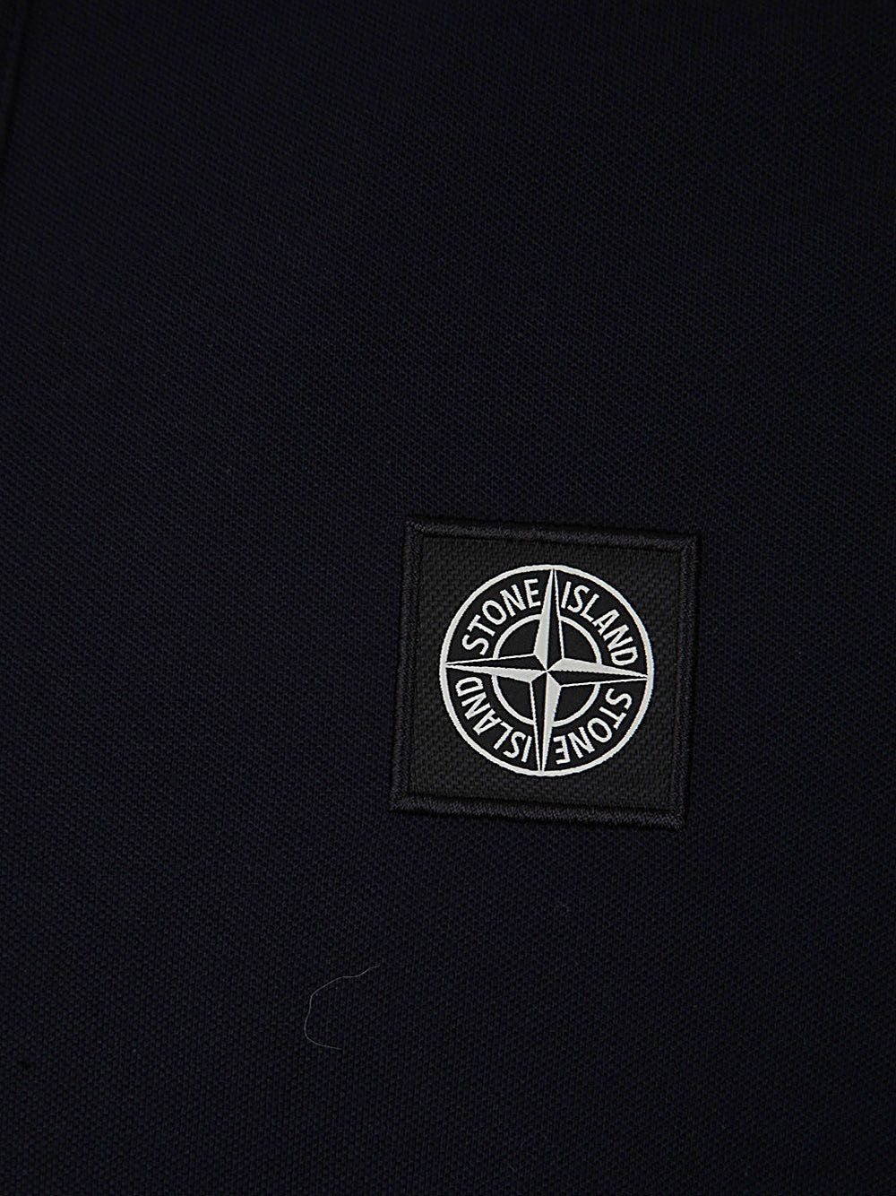 Shop Stone Island Short Sleeves Slim Fit Polo In Blue