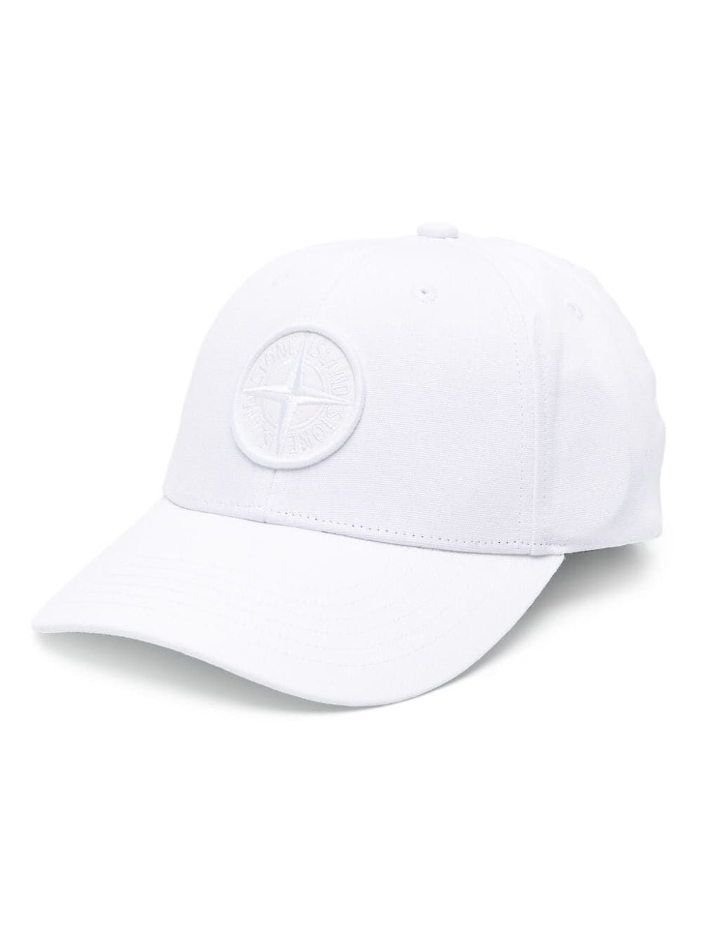 Stone Island Logo Hat In White